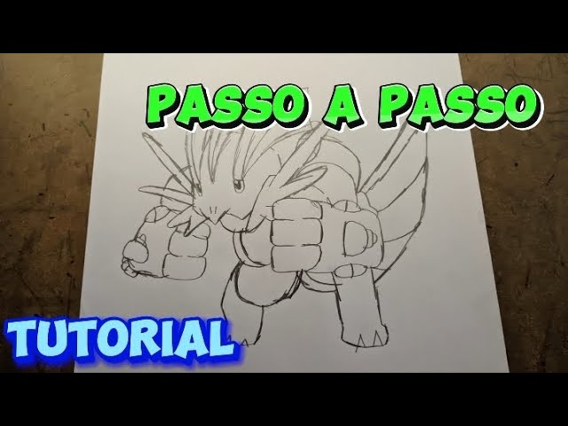 Tutorial de Desenho Mega Swampert + Ash + Cena do Anime