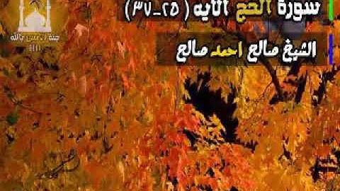 سورة الحج الاية (37/25) الشيخ صالح احمد صالح