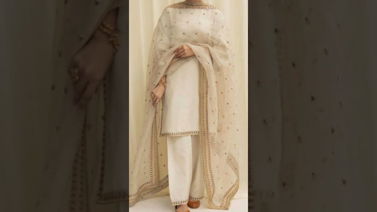 New Trendy White Suit For Eid 2025