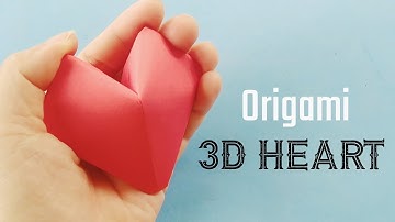 Origami 3D Heart | Paper Heart | Gấp Trái Tim 3D bằng giấy cực đơn giản | DIY IDEAS