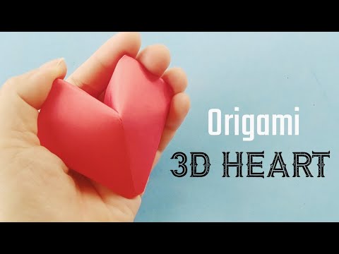 Video Origami 3D Heart | Paper Heart | Gấp Trái Tim 3D bằng... - youtube