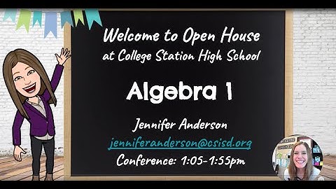Algebra 1 Open House Video