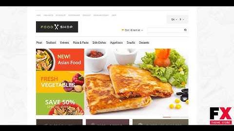 Preview Food Store Responsive OpenCart Template TMT