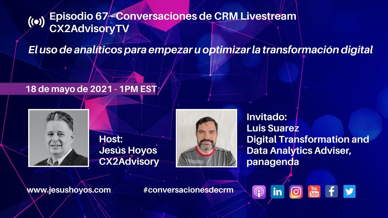Conversaciones de CRM: Uso de analíticos para la transformación digital #conversacionesdecrm