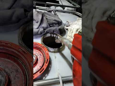 gear pump pumping waste motor oil #blackdiesel