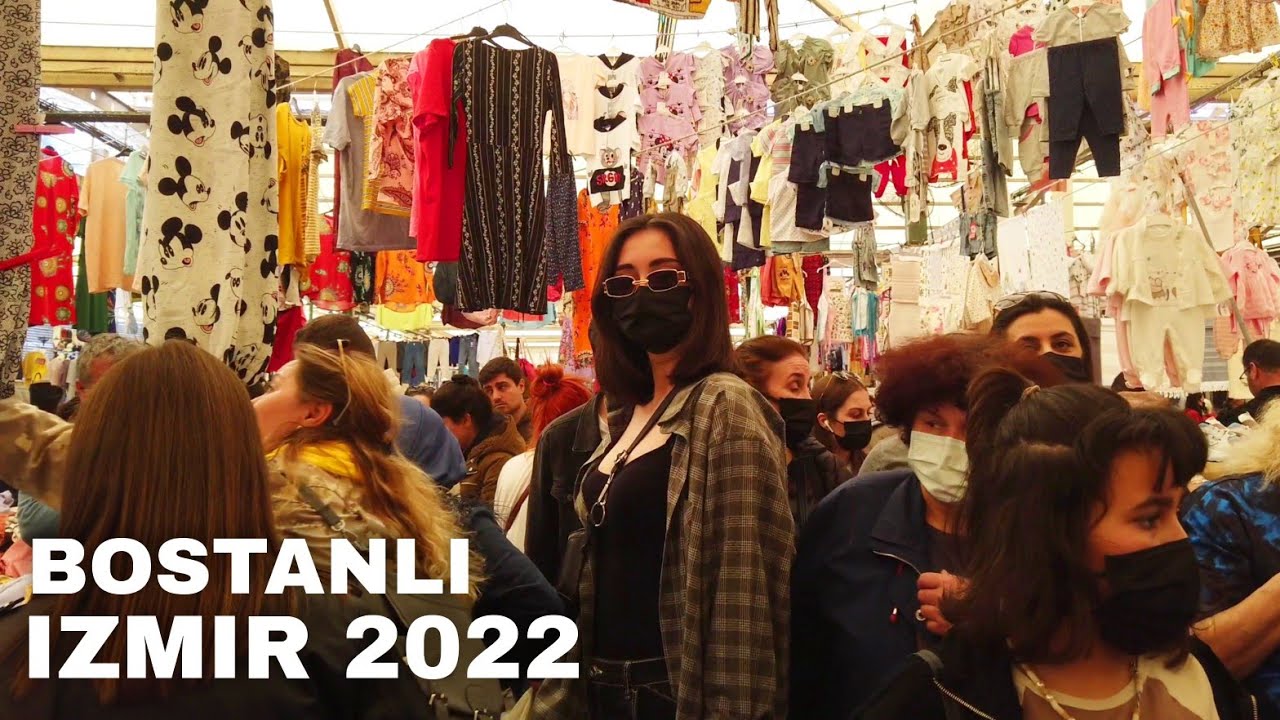 Izmir, Turkiet | Bostanlı | Stadsvandring 4K
