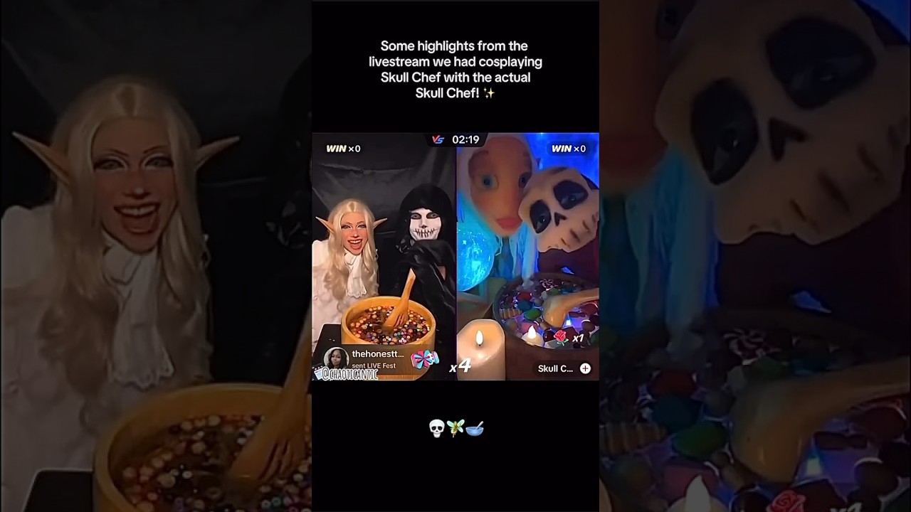 Skull Chef ASMR real??? #cosplay #makeup #skullchef #skullchefasmr #asmr #elf #skull #fairy