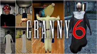 Granny 6 Playing As Rod Sullivan Vs Playing As Evil Nun Vs Playing As Slendrina Vs Playing As Momo