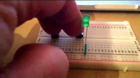 Breadboard Circuit - two buttons light LED