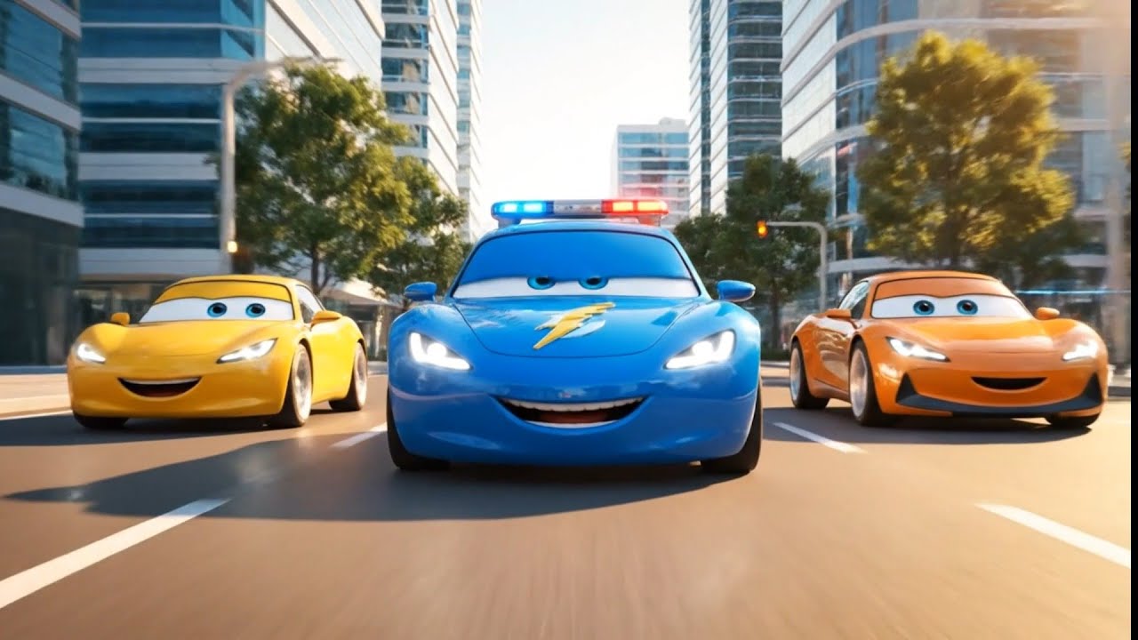 Masini Flash Flash Mașina de Poliție – Cântece pentru Copii | Pitikids - YouTube
