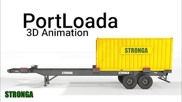 Stronga Range of PortLoada Terminal Trailers - 3D Animation