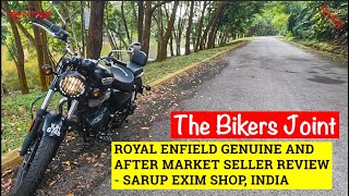 English Subs | Royal Enfield Genuine and After Market Seller Review - Sarup Exim Shop, India