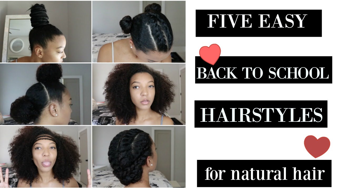 5 easy back to school and end of summer hairstyles | for natural hair