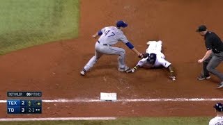 TEX@TB: Detwiler picks off Beckham to end the frame