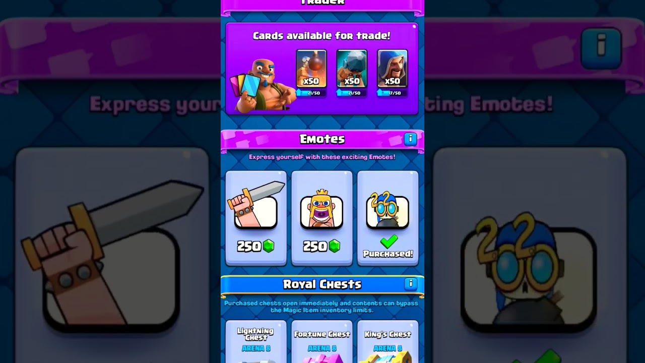 I got one of the Rarest Emotes in clash royale