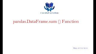 14 - pandas.DataFrame.sum() Function Explained Clearly.