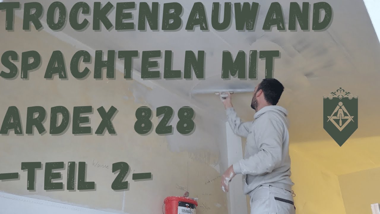Trockenbauwand spachteln - Q1, Q2, Q3, Q4 mit Ardex 828 - Tutorial - Teil 2/2