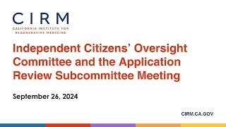 September 2024 - ICOC/ARS Meeting