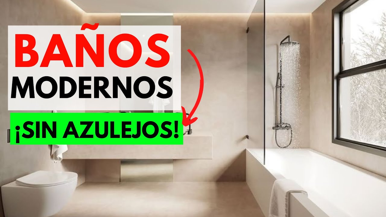 BAÑOS MODERNOS SIN AZULEJOS / ¿Qué poner en lugar de azulejos? 📸 FOTOS,  IDEAS ¡Transforma tu Baño! 