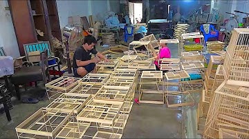요청! 새장은 이렇게 만들어 진다. 베트남 새장 공장 풀 영상