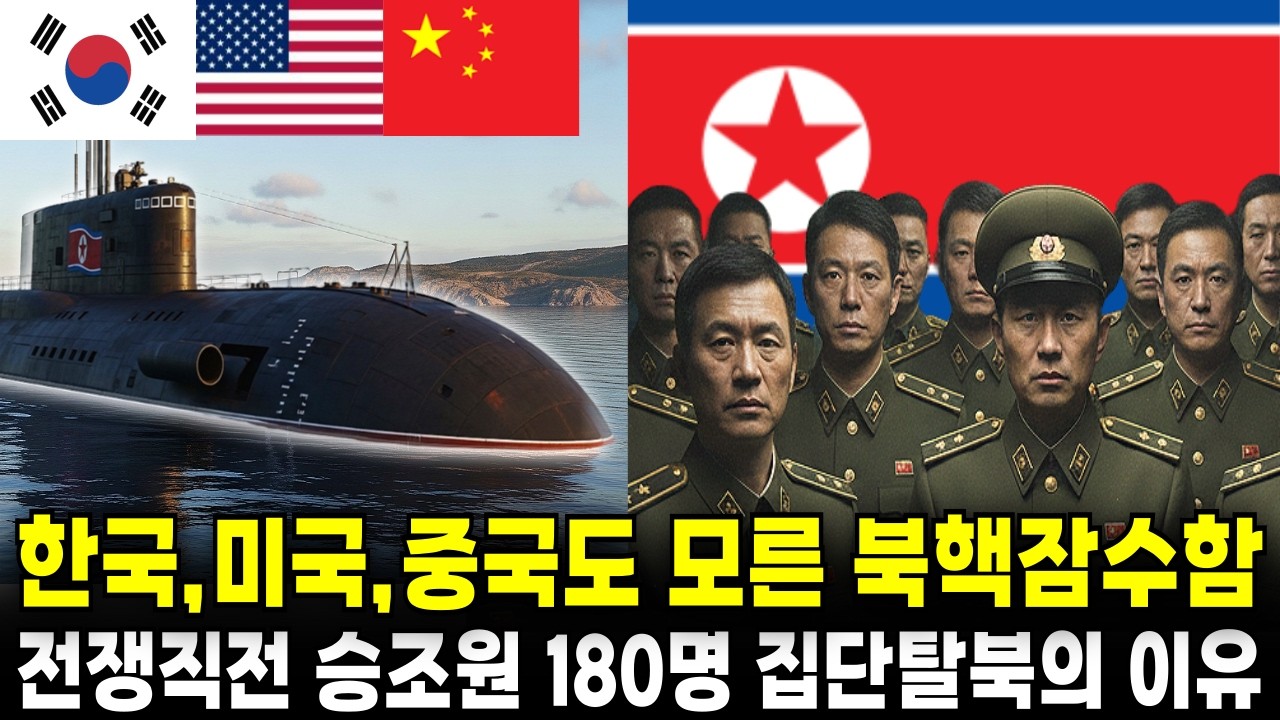 한국, 미국, 중국도 모른 북한 핵잠수함 전쟁직전 승조원 180명 집단 탈북이유