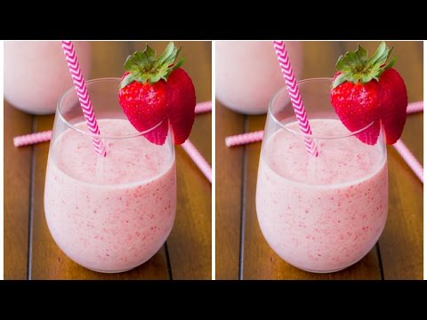 milkshake recipe - strawberry and banana