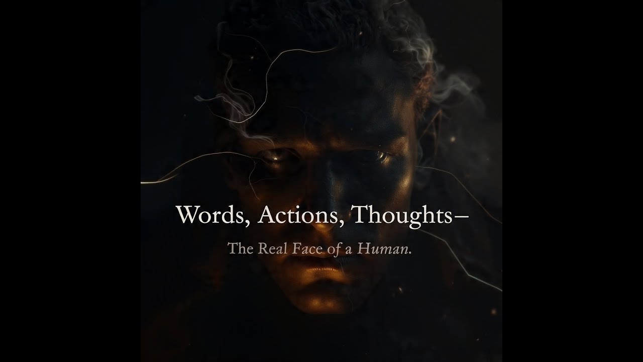 Words, Actions, Thoughts — The Real Face of a Human 