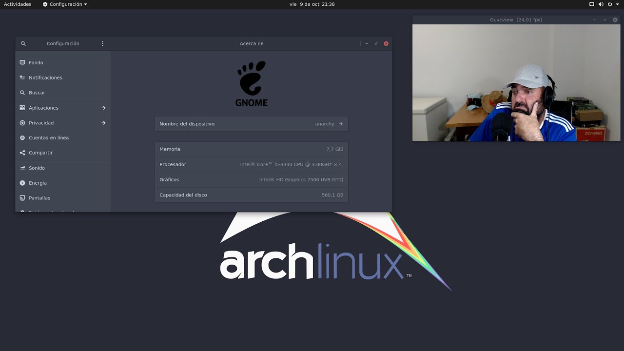 Así tengo Gnome 3.38.1 en Arch Linux - YouTube