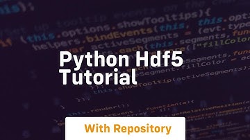 python hdf5 tutorial