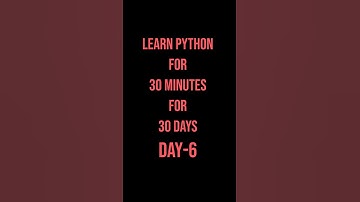Learning Python in 30 Days - Day 6 - Python Lists part-3 #shorts