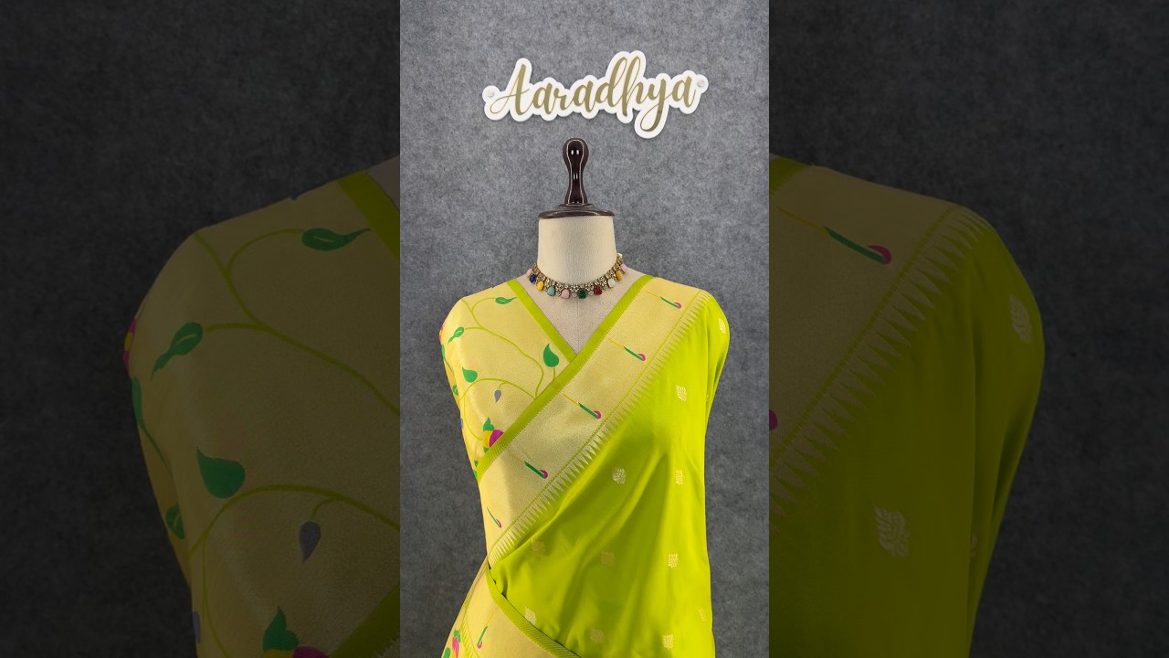 Floral Meena Zari Pallu Paithani Silk Saree