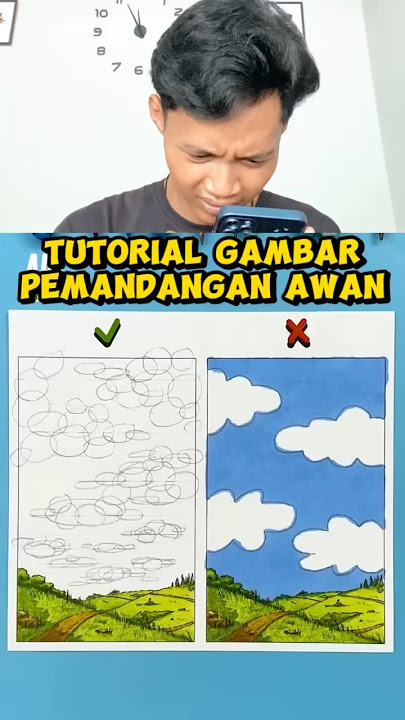 MEMBUAT GAMBAR PEMANDANGAN LANGIT DAN AWAN! KEREN BANGET!