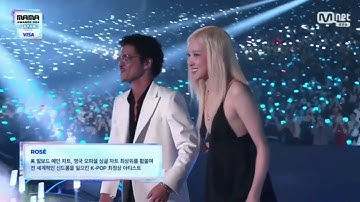 ROSÉ & Bruno Mars win Global Sensation at the 2024 MAMA AWARDS