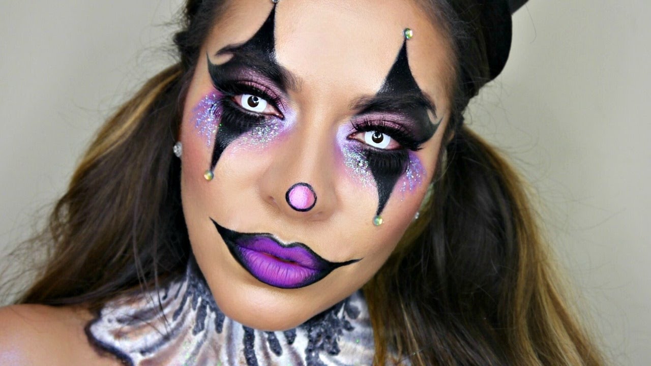 Sexy Glam  Circus Clown  Makeup  Tutorial Halloween  Makeup  
