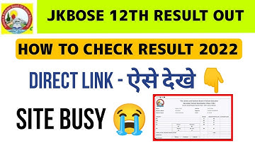 How to Check Jkbose 12th Class Result | Jkbose 12th Class Result Kaise Dekhe | Direct Link