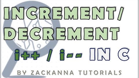 24. Increment and Decrement Operator in C: i++ i--