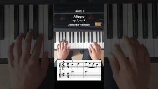 ¡Nivel 1 para aprender piano! 'Allegro' de Reinagle