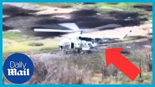 Russian MI-8 Helicopter gets shot down by Ukrainian soldiers screenshot 3