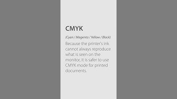CMYK and why not use RGB for printing!