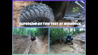 Supergrip K9 Tire Test & Comparison to the Maxxis Roxxzillas at Windrock Trail 15! Rzr Xp Turbos.