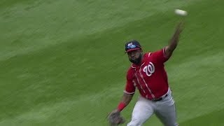 WSH@CHC: Span makes running catch, doubles off Rizzo