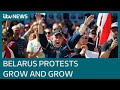 Belarus President jeered by angry workers as protests grow | ITV News