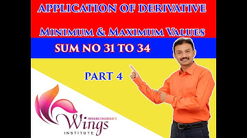 #4 || APPLICATION OF DERIVATIVE || વિકલન ના ઉપયોગો  || sem 4 || WINGS INSTITUTE