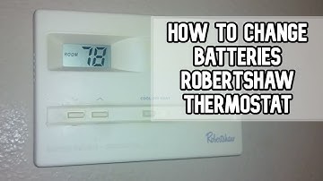 How to replace batteries on a Robertshaw thermostat #thermostat #robertshaw