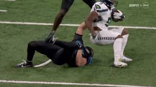 Kenneth Walker refuses to go down with this tackle and flips over Lions Player Alex Anzalone 😂