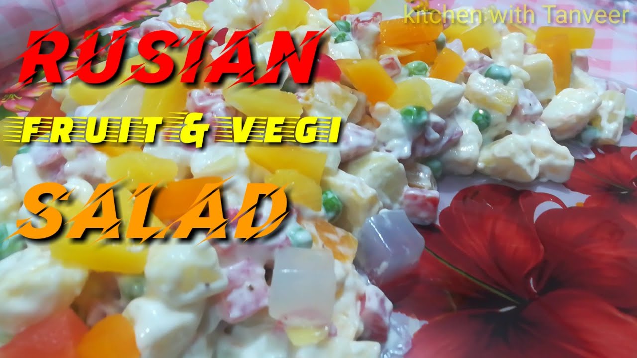 Russian fruits &amp; vegitable salad, russian salad, russian fruits salad ...