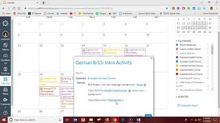Canvas: Using the Calendar & Creating Events