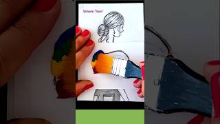 GIRL WITH COLORFUL T-SHIRT PAINTING / RENKLİ TİŞÖRTLÜ KIZ ÇİZİMİ #coloring #trending