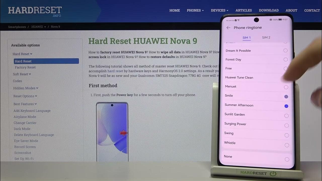 Listen to all Default Ringtones on HUAWEI NOVA 9 Ringtone List YouTube