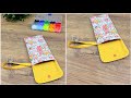 Cute Fabric Phone Wallet with Wrist Strap – Perfect for On-the-Go
